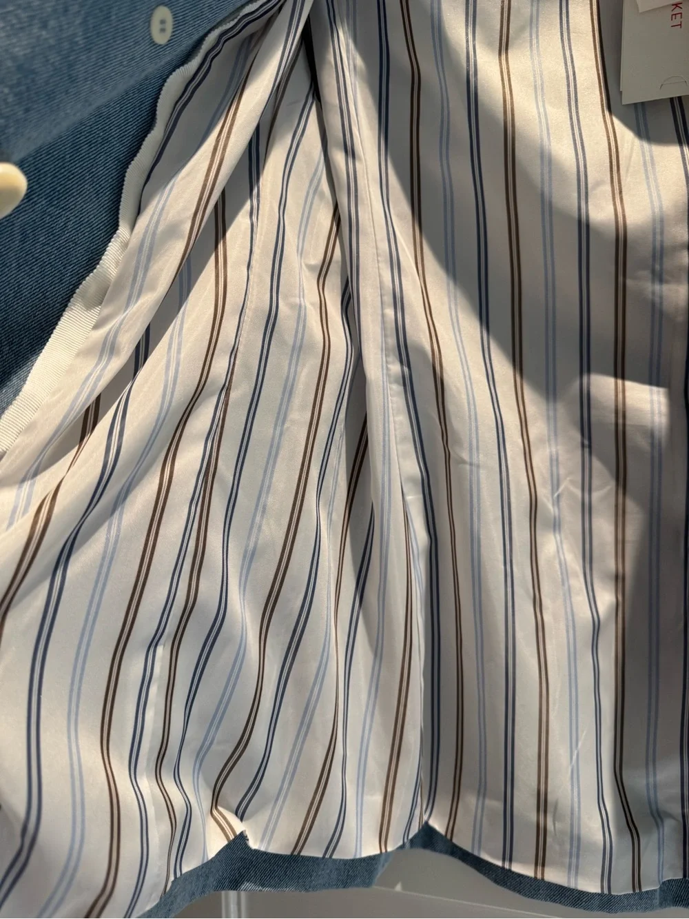 Veronica Beard Denim Double-Breasted Blazer (never worn)